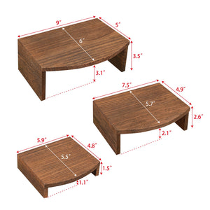 Wooden Jewelry Display Risers - Multi-Function Retail Stands for Rings, Watches, Necklaces, Bracelets, and More